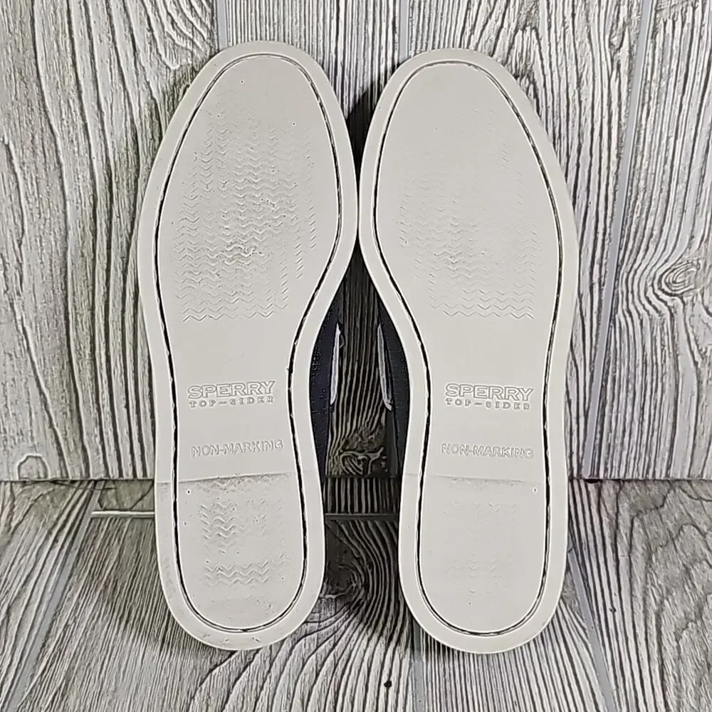 Sperry Vida Metallic Silver Boat Shoes Loafers Womens Size 6.5 NEW